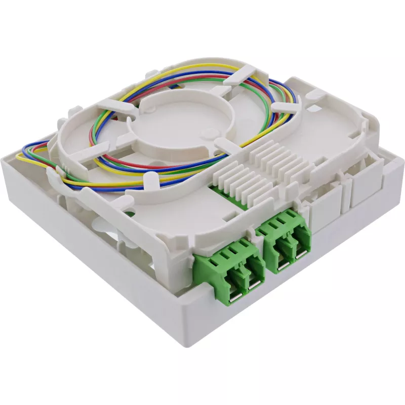 InLine FTTH pieslēguma kārba iepriekš samontēta 4x LC/APC 9/125µm 20m
