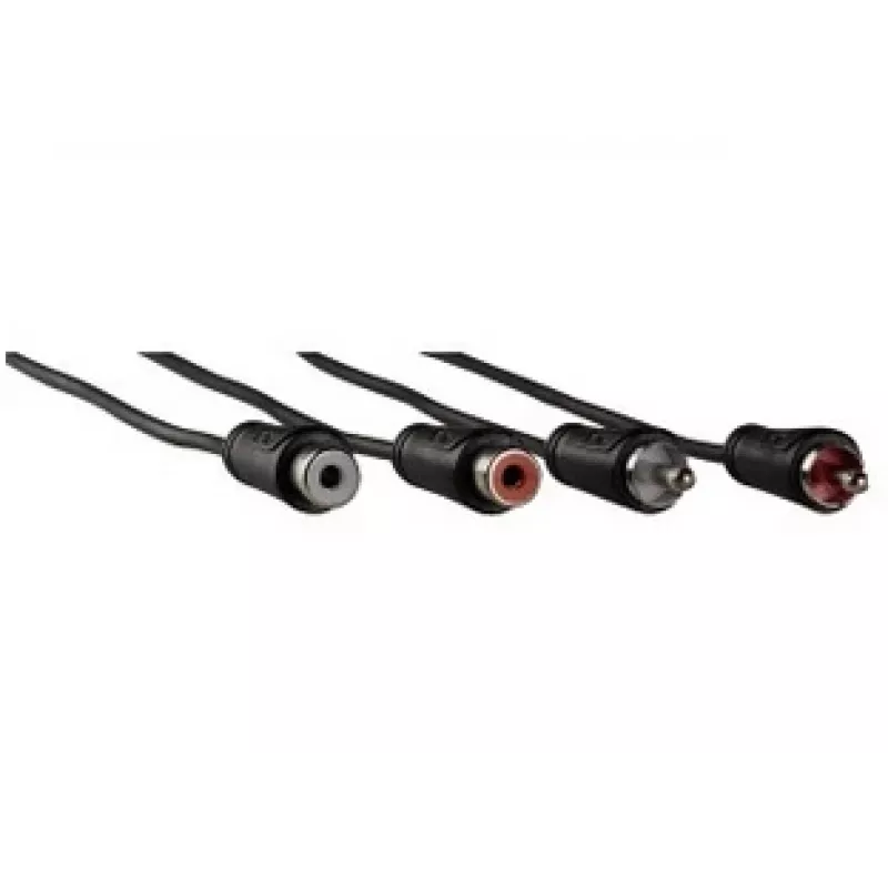 Hama 1,5 m 2 x RCA vīr./siev. audio kabelis melns