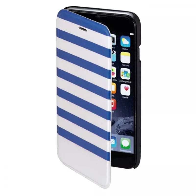 Hama Stripes mobilā tālruņa maciņš 11,9 cm (4,7 collas) Folio zils, balts