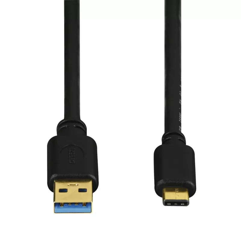 Hama USB-C/USB A, 1,8 m USB kabelis USB 3.2 Gen 2 (3.1 Gen 2) USB C Melns