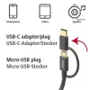 Hama 00201533 USB kabelis USB 2.0 1 m USB A Micro-USB B Melns
