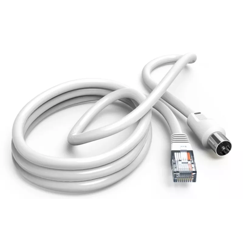 Hama 00205032 koaksiālais kabelis 2,5 m RJ-45 balts