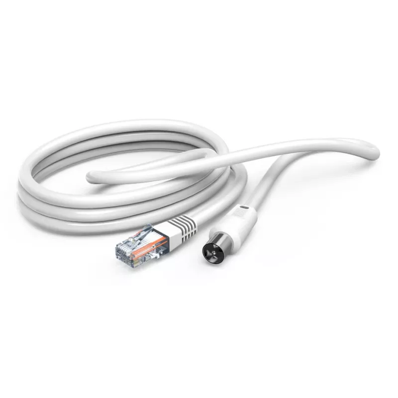 Hama 00205032 koaksiālais kabelis 2,5 m RJ-45 balts