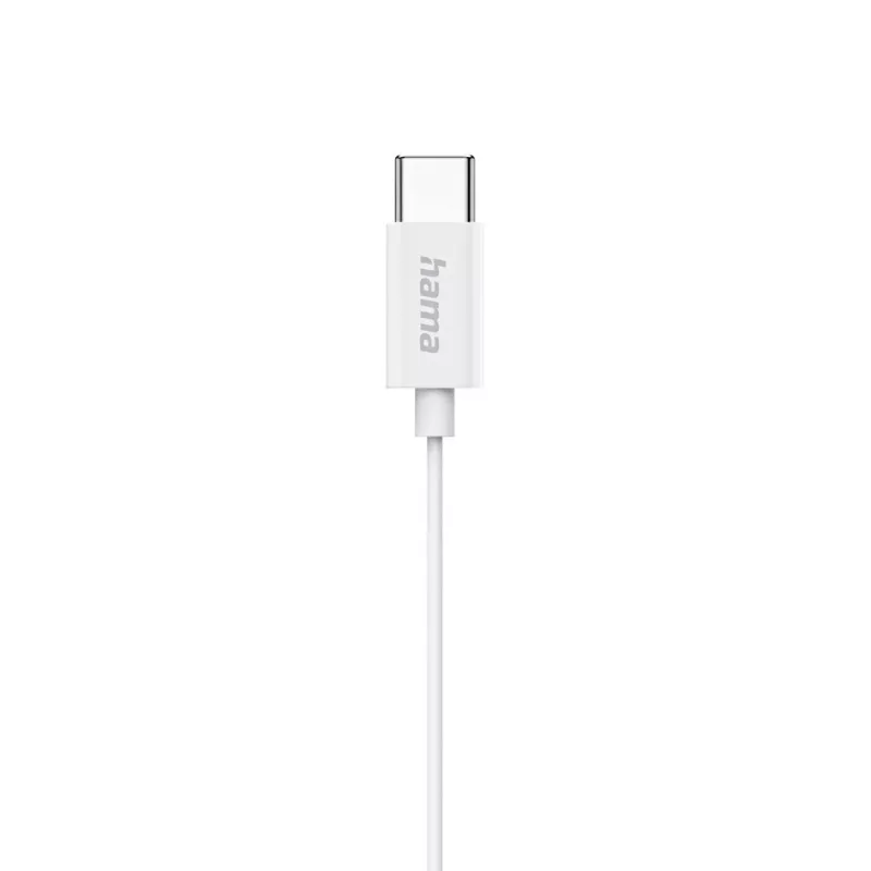 Hama Classy austiņas ar vadu ievietojamās Zvanīšana/Mūzika USB Type-C Baltas