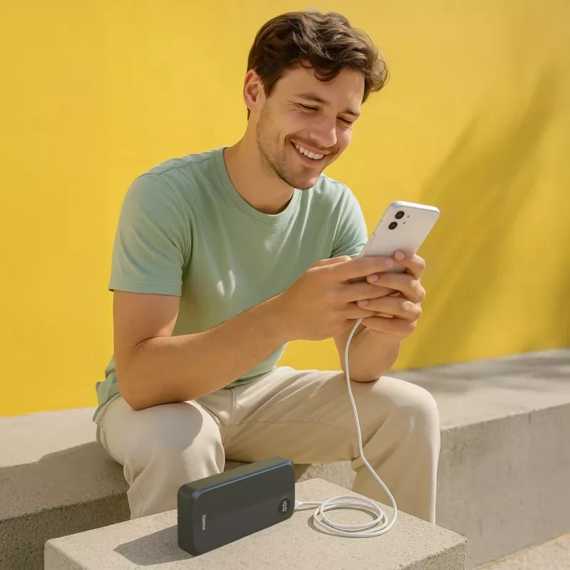 Hama 00201755 ārējais akumulators litija polimēru (LiPo) 20000 mAh melns