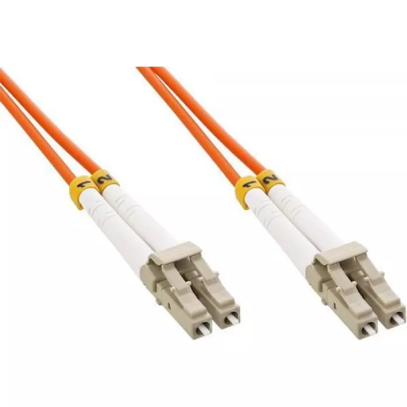 EFB-Elektronik duplekss LC-LC optiskās šķiedras savienotājkabelis 50/125 µm OM2 LSZH, 1 m, oranžs, O0310.1