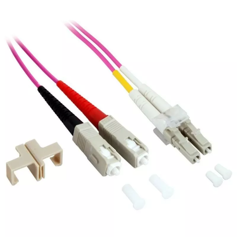 Techly SC/LC Multimode 50/125 OM4 15m optiskās šķiedras kabelis ILWL D5-SCLC-150/OM4