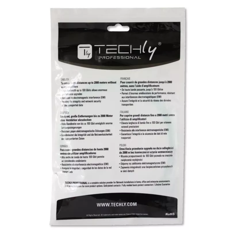Techly LC/LC Multimode 50/125 OM4 20m optiskās šķiedras kabelis ILWL D5-LCLC-200/OM4