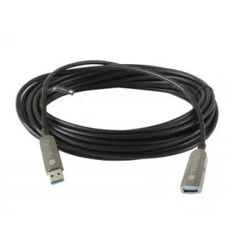 Techly ICOC U3AMF-HY-020 USB kabelis USB 3.2 Gen 1 (3.1 Gen 1) 20 m USB A Melns