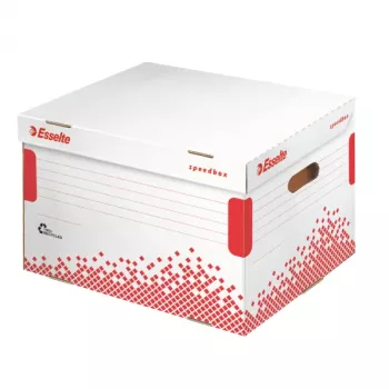 Esselte arhivēšanas konteiners Speedbox FSC® LAF, sarkans, balts, 500 g, 334 x 392 x 301 mm