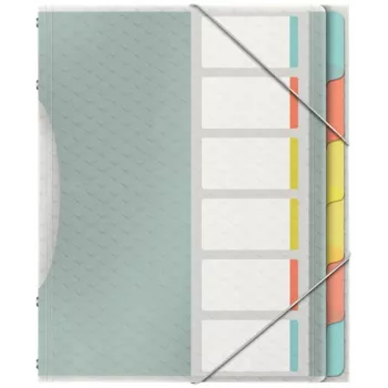 Esselte Colour'Breeze dalītāju grāmata ar 6 nodalījumiem, Daudzkrāsaina, Polipropilēns (PP), 266 mm, 20 mm, 240 g, 1 gab.
