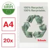 Esselte Recycle kabata A4, 210 x 297 mm (A4), Caurspīdīgs, Polipropilēns (PP), Portrets, Augšpusē, 0,07 mm