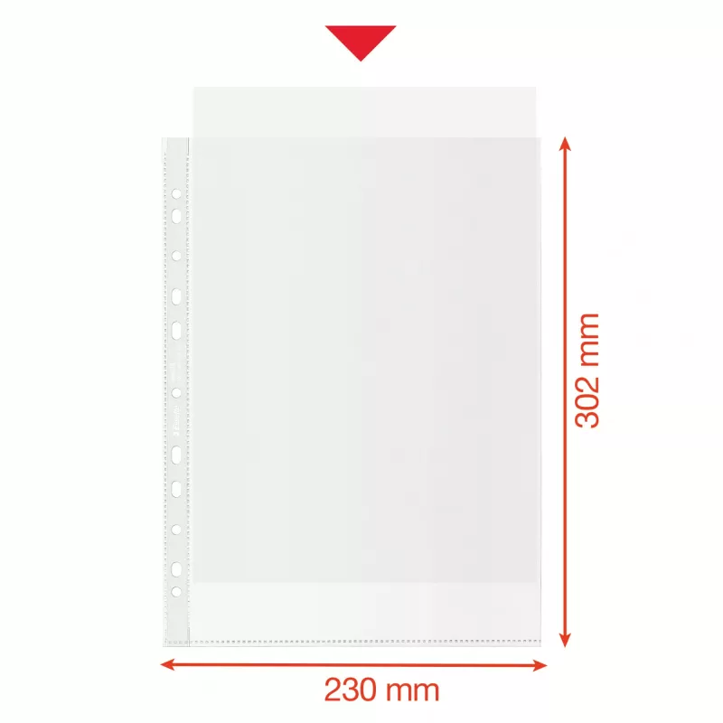 Esselte Recycle kabata A4, 210 x 297 mm (A4), Caurspīdīgs, Polipropilēns (PP), Portrets, Augšpusē, 0,07 mm