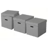 Esselte mājas uzglabāšanas kaste Kubs, 3 gab. iepakojumā, Kartons, Pelēks, 320 mm, 315 mm, 365 mm, 850 g