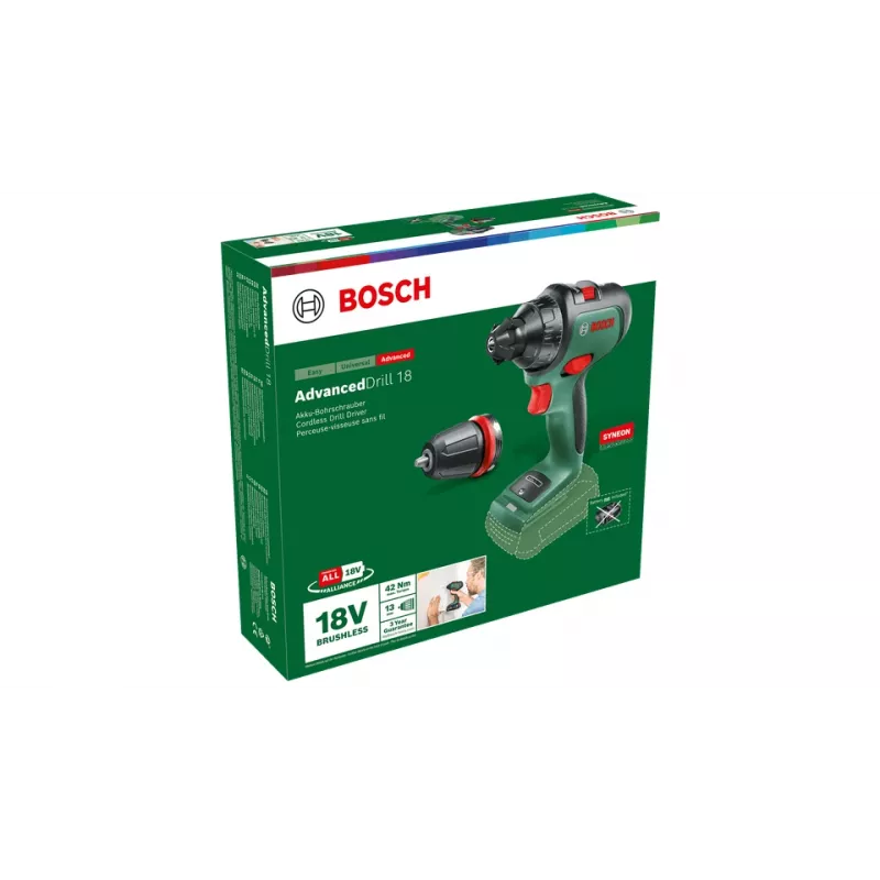 Bosch AdvancedDrill 18 1350 RPM Keyless 1 kg Zaļš