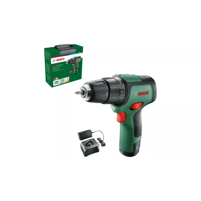 Bosch EasyImpact 12 1300 RPM Keyless 1 kg Melns, zaļa