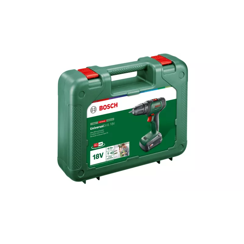 Bosch UniversalDrill 18V 1450 RPM bezatslēgas 1.2 kg Melna, Zaļa