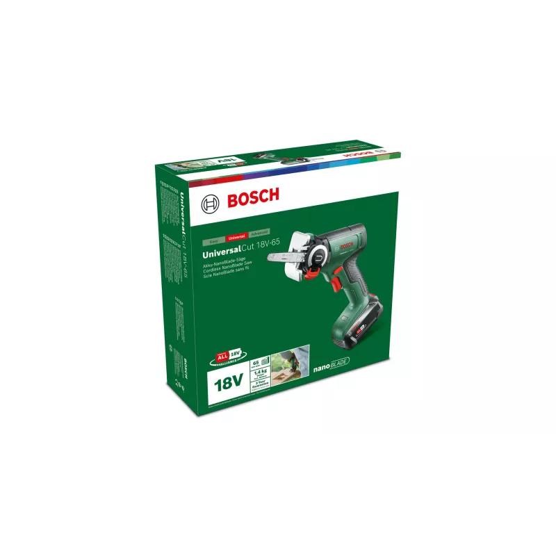 Bosch UniversalCut 18V-65 elektriskais figūrzāģis 8000 spm 1 kg