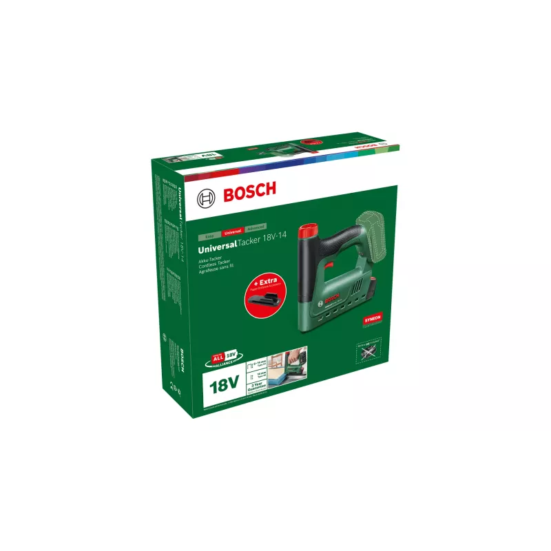 Bosch UniversalTacker 18V-14 naglošanas/skavošanas pistole ar akumulatoru
