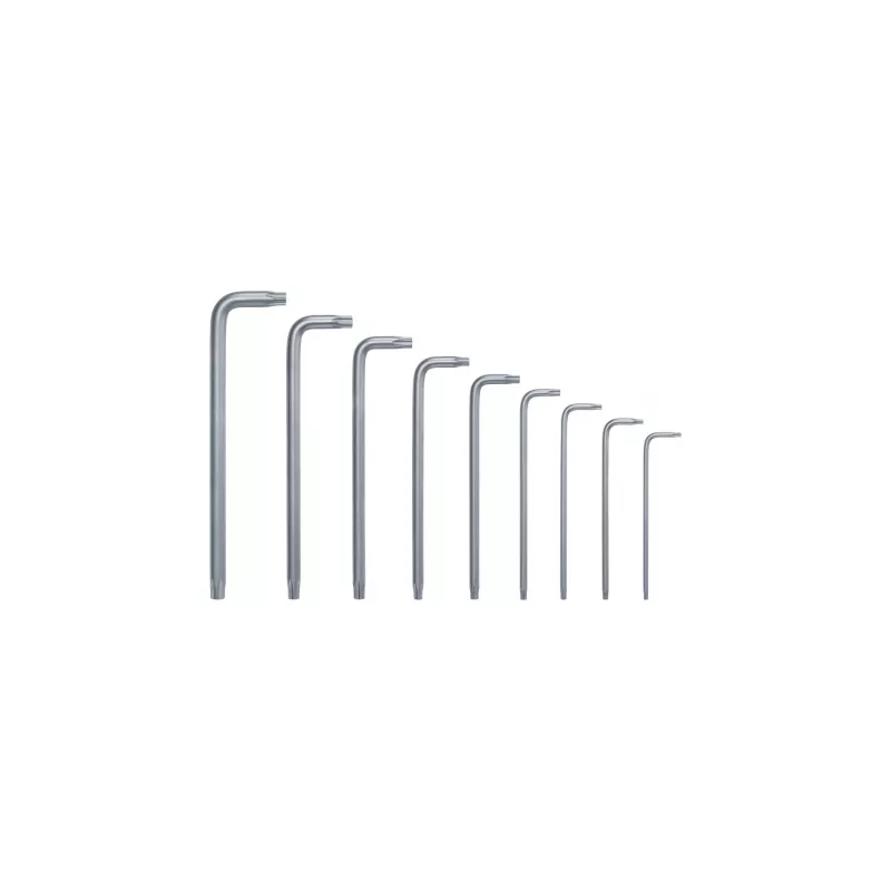 Bosch 1 600 A02 Z9C, L-veida Torx atslēgu komplekts, TX10, TX15, TX20, TX25, TX27, TX30, TX40, TX8, TX9, zaļa, sudraba, tērauds, plastmasa, 69 mm