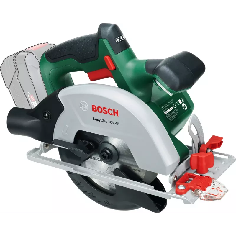 Bosch EasyCirc 18V-48 (tikai instruments, kartona iepakojumā), Koks, Zaļa, 25 cm, 4200 apgr./min, 9 cm, 2 cm
