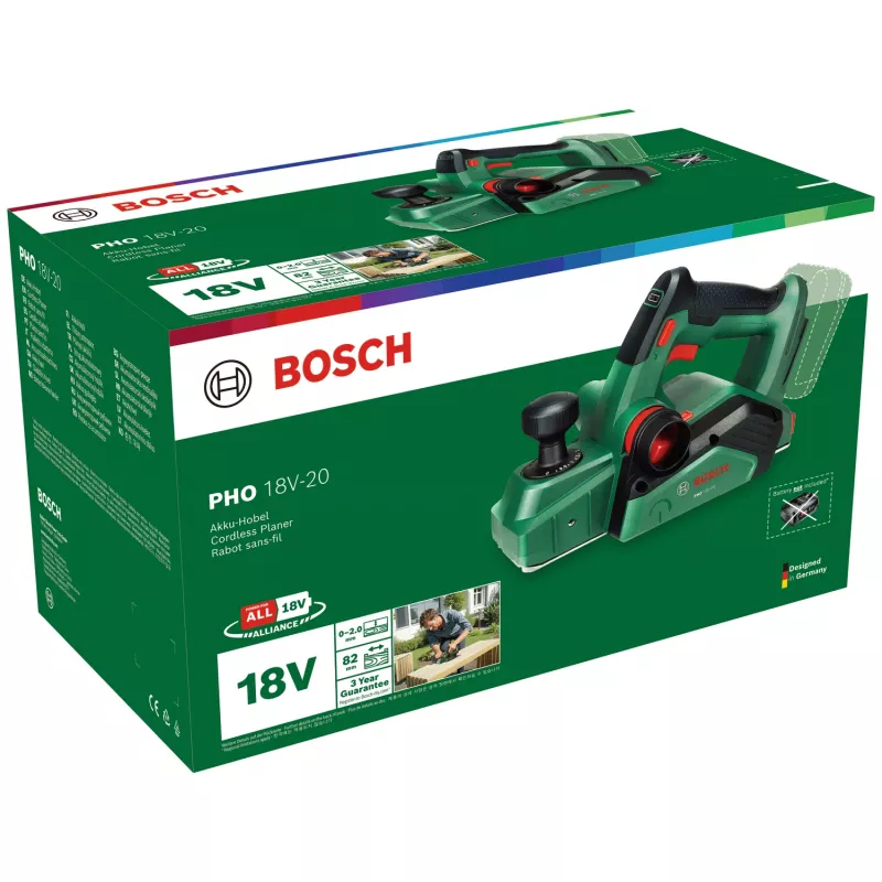 Bosch PHO 18V-20 (Tikai instruments, Kartona iepakojums), Zaļš, 2 mm, Baterija, 18 V, 171 mm, 291 mm
