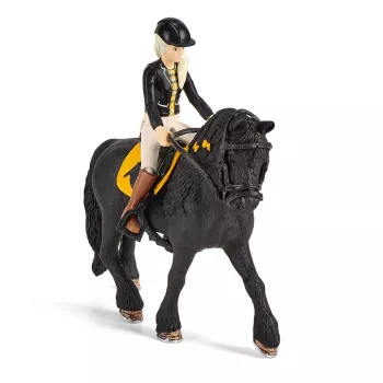 schleich HORSE CLUB Zirgu pārvadāšanas kaste ar Tori un Princesi, Zirgu stallis, Zirgi, 5 g., Daudzkrāsains, Plastmasa