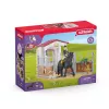 schleich HORSE CLUB Zirgu pārvadāšanas kaste ar Tori un Princesi, Zirgu stallis, Zirgi, 5 g., Daudzkrāsains, Plastmasa