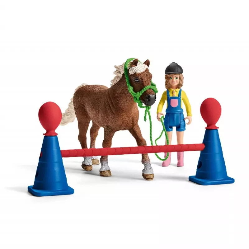 schleich Poniju veiklības treniņš, Veiklība, Lauku dzīvnieki / sētas rotaļlietas, 3 g., Daudzkrāsains, Plastmasa