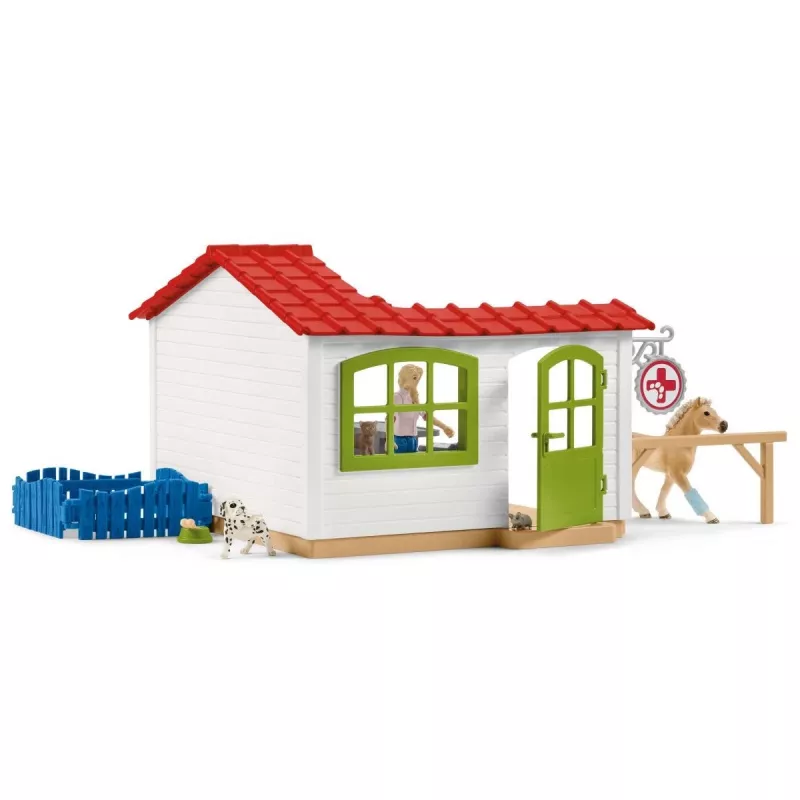 schleich Veterinārārsta prakse ar mājdzīvniekiem, Lauku sēta, Lauku dzīvnieki / lauku rotaļlietas, 3 gadi, Daudzkrāsains