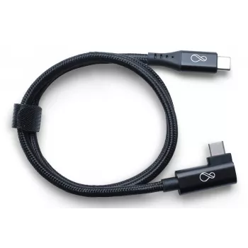 Ochno 70 cm melns USB-C kabelis, leņķveida, 0,7 m, USB C, USB C, USB 3.2 Gen 2 (3.1 Gen 2), 10 Gbit/s, Balta