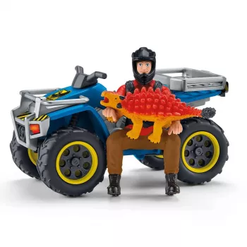 Rotaļlietu komplekts Schleich Dinosaurs Quad Escape from Velociraptor