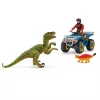 Rotaļlietu komplekts Schleich Dinosaurs Quad Escape from Velociraptor