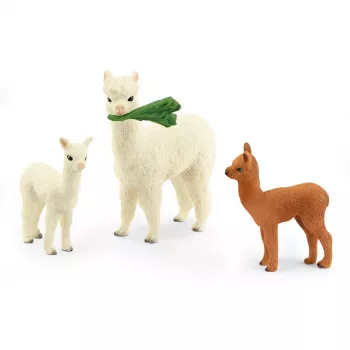 schleich WILD LIFE Alpaku komplekts, 3 gadi, Wild Life, Brūns, Zaļš, Balts, 3 gab.