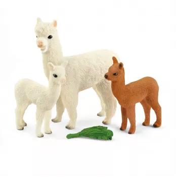 schleich WILD LIFE Alpaku komplekts, 3 gadi, Wild Life, Brūns, Zaļš, Balts, 3 gab.