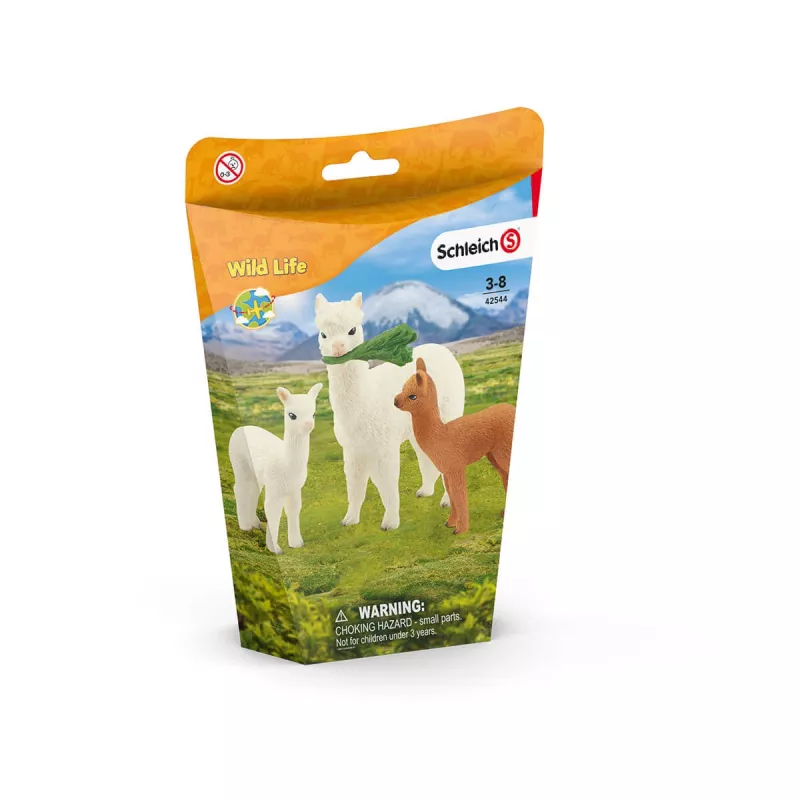 schleich WILD LIFE Alpaku komplekts, 3 gadi, Wild Life, Brūns, Zaļš, Balts, 3 gab.