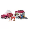 Piedzīvojumu/Action Schleich HORSE CLUB Zirgu piedzīvojumi ar automašīnu un piekabi