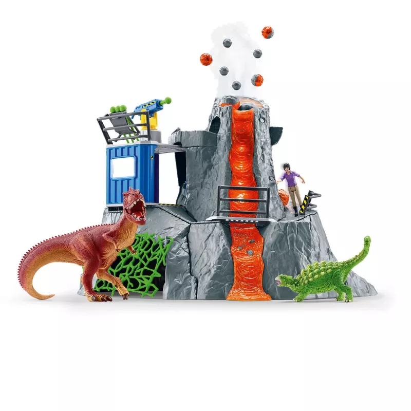 Schleich Dinosaurs Volcano Expedition Base Camp dzīvnieku rotaļlieta daudzkrāsaina 42564