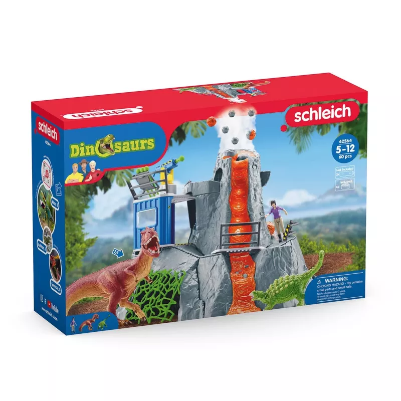 Schleich Dinosaurs Volcano Expedition Base Camp dzīvnieku rotaļlieta daudzkrāsaina 42564