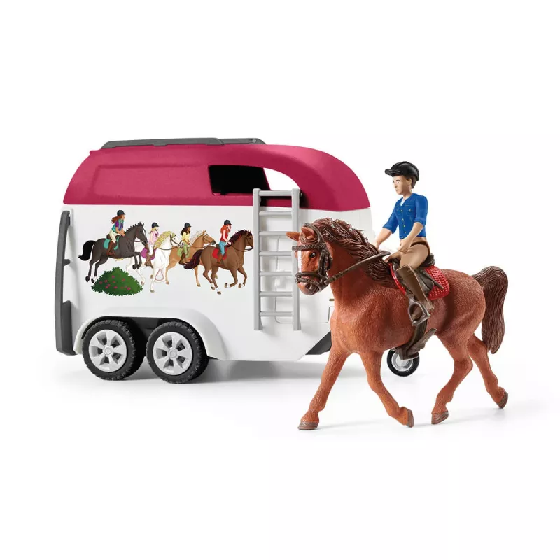 schleich HORSE CLUB Horse Adventures ar Car and Trailer, Action/Adventure, Camping, Horses, 5 yr(s), Multicolour, Plastic