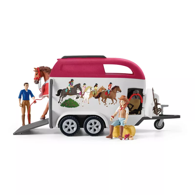 schleich HORSE CLUB Horse Adventures ar Car and Trailer, Action/Adventure, Camping, Horses, 5 yr(s), Multicolour, Plastic