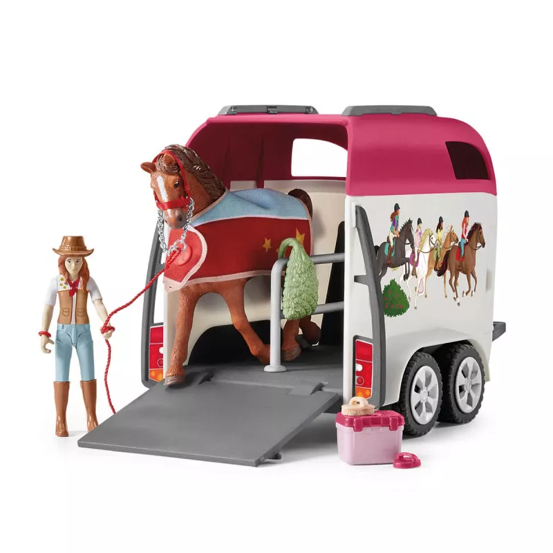schleich HORSE CLUB Horse Adventures ar Car and Trailer, Action/Adventure, Camping, Horses, 5 yr(s), Multicolour, Plastic