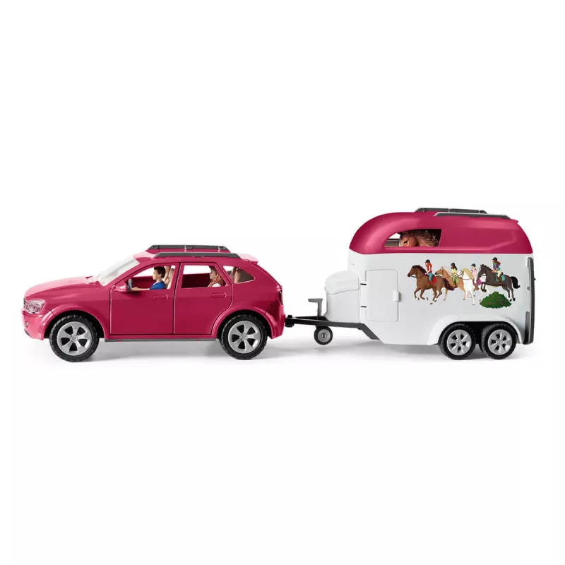 schleich HORSE CLUB Horse Adventures ar Car and Trailer, Action/Adventure, Camping, Horses, 5 yr(s), Multicolour, Plastic