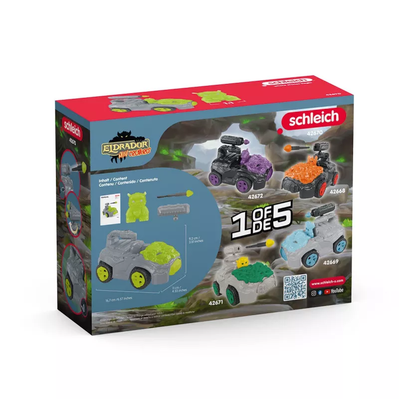 Transportlīdzeklis Schleich ELDRADOR CREATURES Stone CrashMobile Mini Creature 7-12 gadi