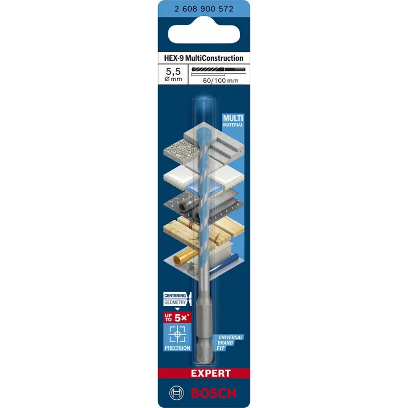 MultiConstruction urbis Bosch EXPERT HEX‑92608900572 5,5 mm diametrs, 60 mm garums