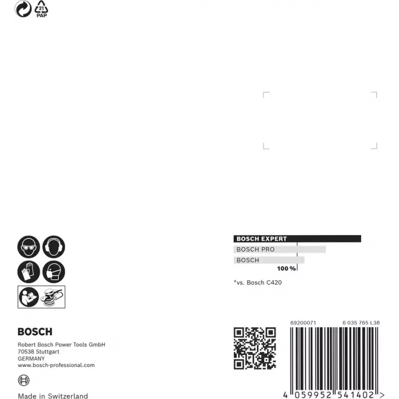 Bosch 2 608 900 812 rotējošā instrumenta slīpēšanas/ apstrādes piederums Koks Slīploksne