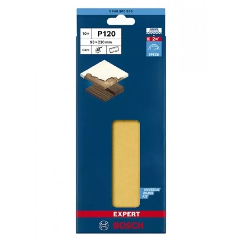 Bosch 2 608 900 836 rotējošā instrumenta slīpēšanas/apstrādes piederums Koks Slīploksne