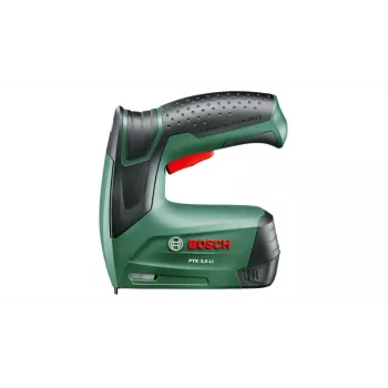Skavotājs Bosch PTK 3,6 LI Office Set — bezvada, Li‑Ion 1.5 Ah, skavas garums 4 mm–10 mm, platums 50 mm
