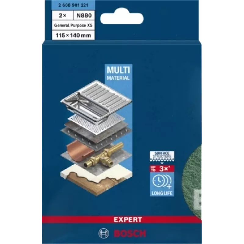 Bosch 2 608 901 221 manuāla slīpēšanas piederumu slīpēšanas paliktnis Ļoti smalks grauds 2 gab.