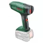 Karstā gaisa pistole Bosch EasyHeat 18V-500 — bezvada, 72 W, 4 Ah akumulators, 350–450 °C, pistoles rokturis, zaļa